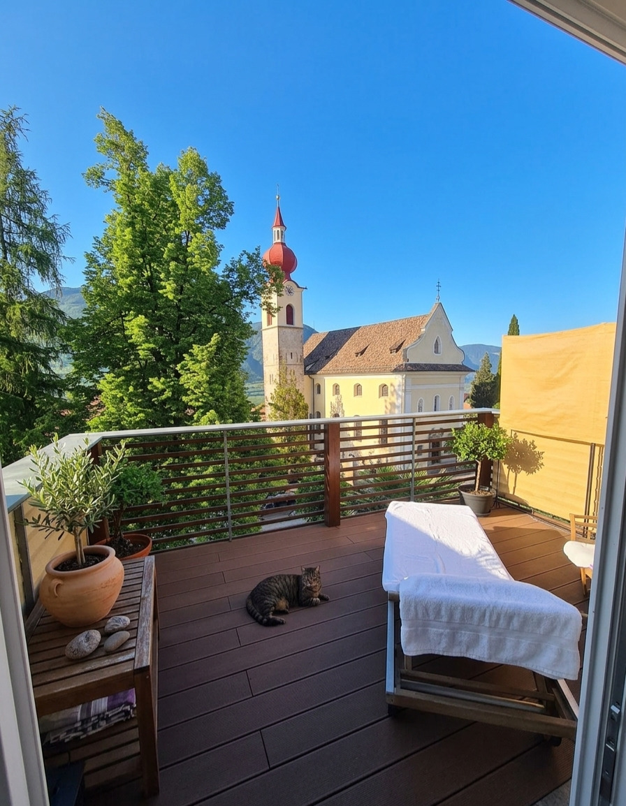 In affitto trilocale duplex con ampia terrazza in zona tranquilla Nalles – Via Schwanburg