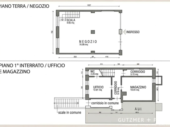 Lungo Talvera – Ponte Druso, BZ  Negozio/Ufficio di 115 m² su 2 livelli   Euro 350.000,00