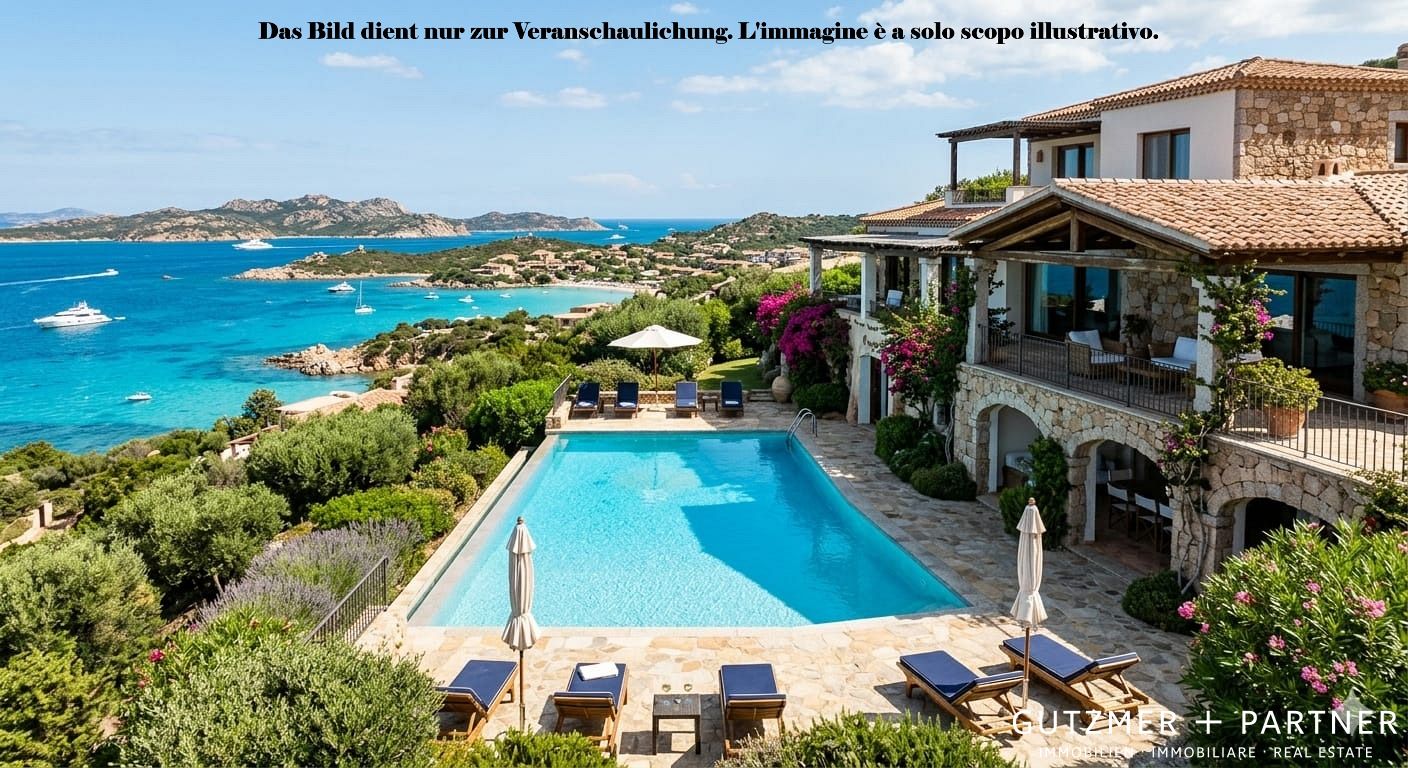 Straordinaria VILLA in Stile Sardo a Baja Sardinia con Vista Mare