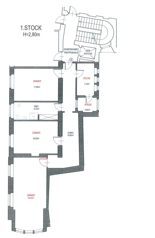 Quadrilocale 140 m² Piazza Dodiciville / Bolzano Centro storico “L’investimento”