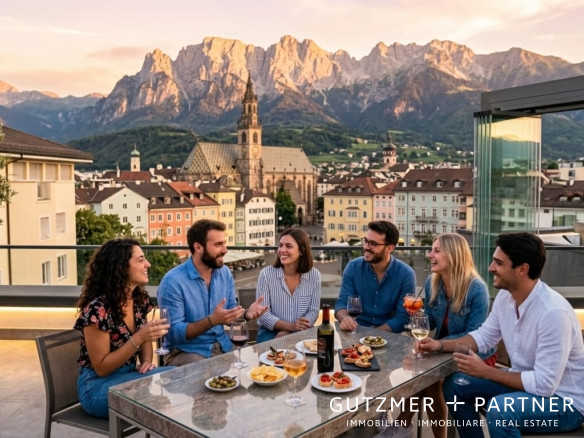 Attiko 3 stanze con terrazza tetto, Bolzano Via Cassa di Risparmio