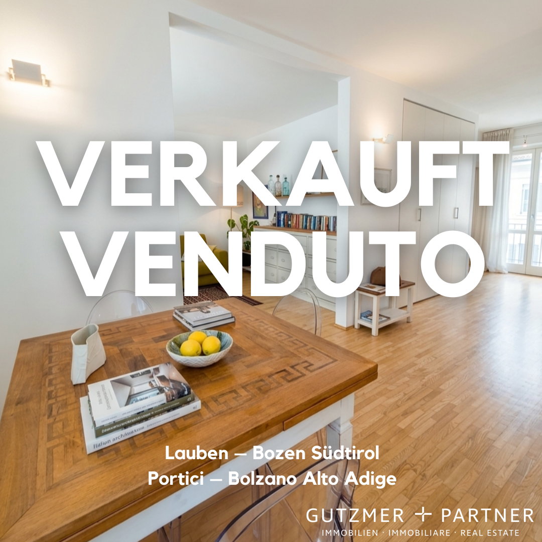 Ein seltenes Juwel. Dreizimmerwohnung unter den Lauben-Bozen Südtirol