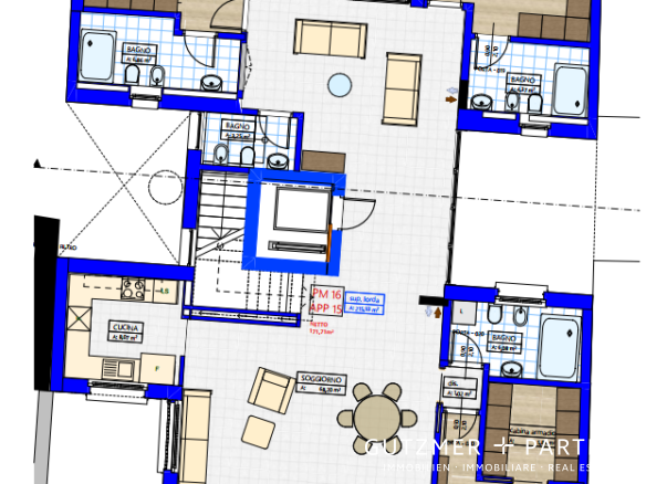ULTIMA disponibilità: SUPER-PENTHOUSE  ultimo piano intero (quinto), 245 m2 Sopra i tetti del centro storico a Bolzano